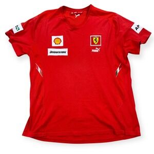 Ferrari‎ Shirt Men's 2XL Red Puma Racing Formula 1 Activewear